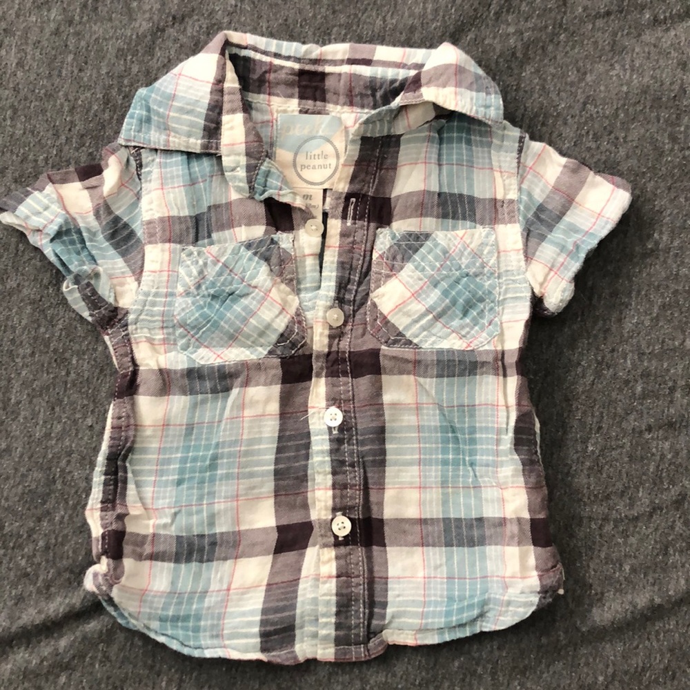 🎈 4 for $15🎈 peek button down shirt 6-12 months
